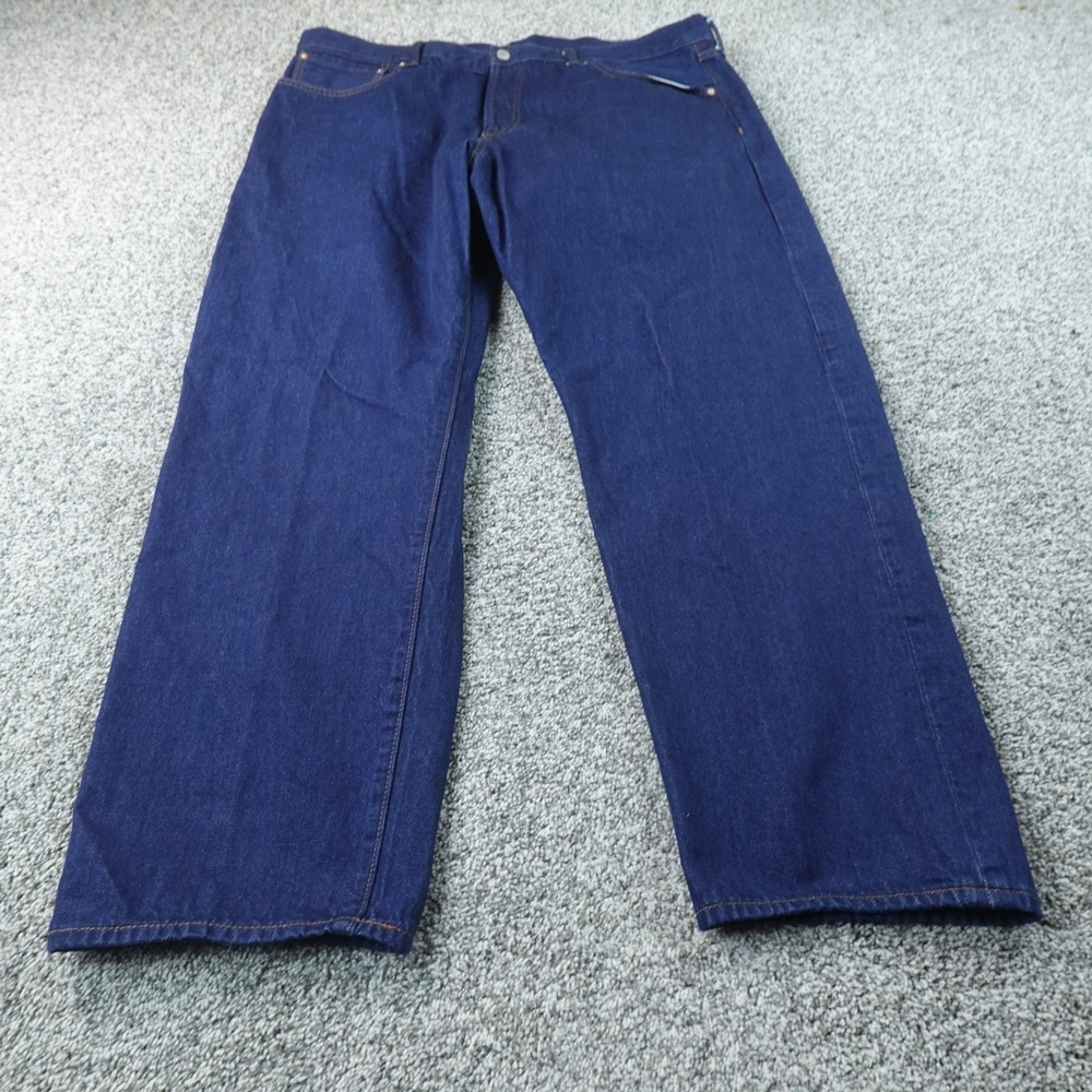 NEW Gap Jeans Mens 42X32 Dark Blue Denim Pants 90s Original Straight Leg Preppy